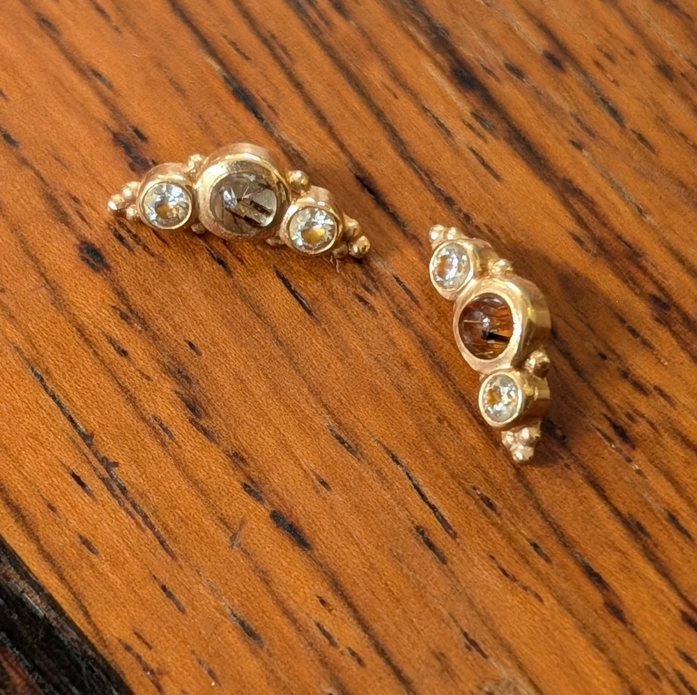 BVLA custom panaraya, rose gold, rutilated quartz, threaded